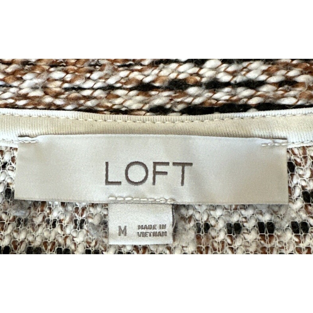 LOFT Sweater Womens Medium Tan Knit‎ Top Cozy - Picture 2 of 4